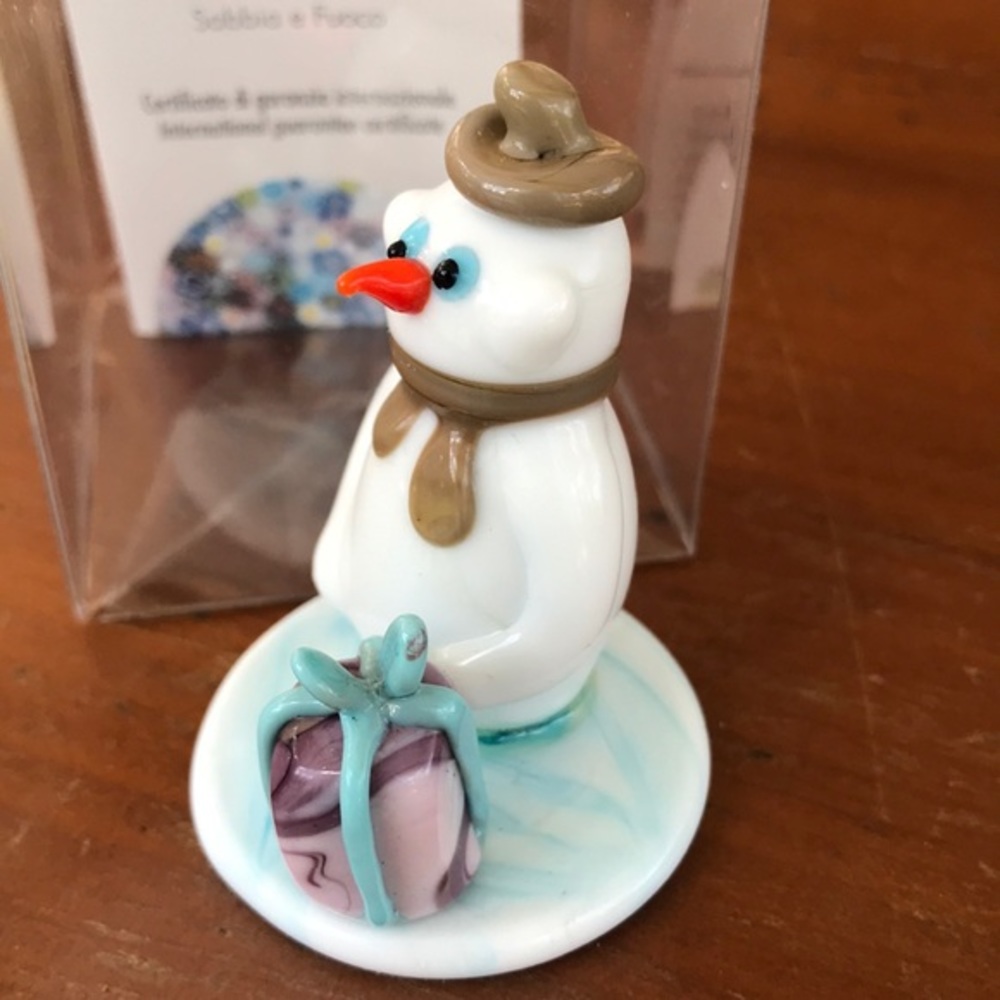 Vinciprova Murano Glass‎ Snowman